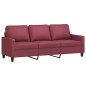 vidaXL Sofá de 3 plazas de tela rojo tinto 180 cm vidaXL Sofá de 3 plazas de tela rojo tinto 180 cm