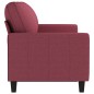 vidaXL Sofá de 3 plazas de tela rojo tinto 180 cm vidaXL Sofá de 3 plazas de tela rojo tinto 180 cm