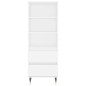 vidaXL Aparador alto madera contrachapada blanco 40x36x110 cm vidaXL Aparador alto madera contrachapada blanco 40x36x110 cm
