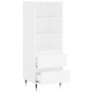 vidaXL Aparador alto madera contrachapada blanco 40x36x110 cm vidaXL Aparador alto madera contrachapada blanco 40x36x110 cm