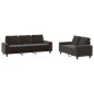 vidaXL Juego de sofás 2 piezas tela negro vidaXL Juego de sofás 2 piezas tela negro