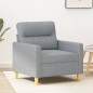 vidaXL Sillón de tela gris claro 60 cm vidaXL Sillón de tela gris claro 60 cm