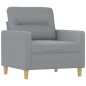 vidaXL Sillón de tela gris claro 60 cm vidaXL Sillón de tela gris claro 60 cm