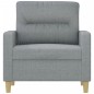 vidaXL Sillón de tela gris claro 60 cm vidaXL Sillón de tela gris claro 60 cm