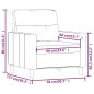 vidaXL Sillón de tela gris claro 60 cm vidaXL Sillón de tela gris claro 60 cm