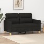 vidaXL Sofá de 2 plazas de tela negro 120 cm