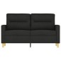vidaXL Sofá de 2 plazas de tela negro 120 cm