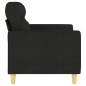 vidaXL Sofá de 2 plazas de tela negro 120 cm