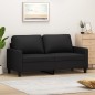 vidaXL Sofá de 2 plazas de cuero sintético negro 140 cm vidaXL Sofá de 2 plazas de cuero sintético negro 140 cm