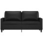 vidaXL Sofá de 2 plazas de cuero sintético negro 140 cm vidaXL Sofá de 2 plazas de cuero sintético negro 140 cm