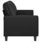 vidaXL Sofá de 2 plazas de cuero sintético negro 140 cm vidaXL Sofá de 2 plazas de cuero sintético negro 140 cm