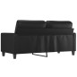 vidaXL Sofá de 2 plazas de cuero sintético negro 140 cm vidaXL Sofá de 2 plazas de cuero sintético negro 140 cm