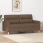 vidaXL Sofá de 2 plazas de tela marrón 140 cm vidaXL Sofá de 2 plazas de tela marrón 140 cm