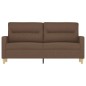 vidaXL Sofá de 2 plazas de tela marrón 140 cm vidaXL Sofá de 2 plazas de tela marrón 140 cm