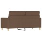 vidaXL Sofá de 2 plazas de tela marrón 140 cm vidaXL Sofá de 2 plazas de tela marrón 140 cm