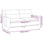 vidaXL Sofá de 2 plazas de tela marrón 140 cm vidaXL Sofá de 2 plazas de tela marrón 140 cm