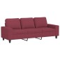 vidaXL Juego de sofás 3 piezas tela rojo tinto vidaXL Juego de sofás 3 piezas tela rojo tinto