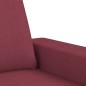 vidaXL Juego de sofás 3 piezas tela rojo tinto vidaXL Juego de sofás 3 piezas tela rojo tinto