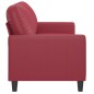 vidaXL Sofá de 2 plazas de cuero sintético rojo vino 140 cm vidaXL Sofá de 2 plazas de cuero sintético rojo vino 140 cm