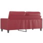 vidaXL Sofá de 2 plazas de cuero sintético rojo vino 140 cm vidaXL Sofá de 2 plazas de cuero sintético rojo vino 140 cm