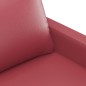 vidaXL Sofá de 2 plazas de cuero sintético rojo vino 140 cm vidaXL Sofá de 2 plazas de cuero sintético rojo vino 140 cm