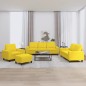 vidaXL Juego de sofás 4 piezas tela amarillo claro vidaXL Juego de sofás 4 piezas tela amarillo claro