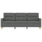 vidaXL Sofá de 3 plazas de tela gris oscuro 180 cm