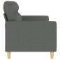 vidaXL Sofá de 3 plazas de tela gris oscuro 180 cm