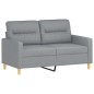 vidaXL Sofá de 2 plazas de tela gris claro 120 cm vidaXL Sofá de 2 plazas de tela gris claro 120 cm