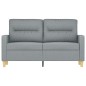 vidaXL Sofá de 2 plazas de tela gris claro 120 cm vidaXL Sofá de 2 plazas de tela gris claro 120 cm