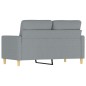vidaXL Sofá de 2 plazas de tela gris claro 120 cm vidaXL Sofá de 2 plazas de tela gris claro 120 cm