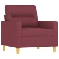 vidaXL Sillón de tela rojo tinto 60 cm vidaXL Sillón de tela rojo tinto 60 cm