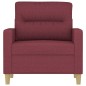 vidaXL Sillón de tela rojo tinto 60 cm vidaXL Sillón de tela rojo tinto 60 cm