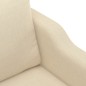 vidaXL Juego de sofás con cojines 3 piezas tela crema vidaXL Juego de sofás con cojines 3 piezas tela crema