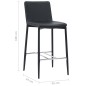 vidaXL Taburetes de cocina 2 unidades cuero sintético negro vidaXL Taburetes de cocina 2 unidades cuero sintético negro