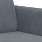 vidaXL Juego de sofás 3 piezas terciopelo gris oscuro
