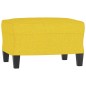 vidaXL Juego de sofás con cojines 3 piezas tela amarillo claro vidaXL Juego de sofás con cojines 3 piezas tela amarillo claro