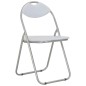 vidaXL Sillas de comedor plegables 2 unidades cuero sintético blanco vidaXL Sillas de comedor plegables 2 unidades cuero sintético blanco