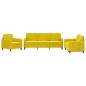 vidaXL Juego de sofás 3 piezas terciopelo amarillo vidaXL Juego de sofás 3 piezas terciopelo amarillo