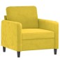vidaXL Juego de sofás 3 piezas terciopelo amarillo vidaXL Juego de sofás 3 piezas terciopelo amarillo