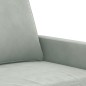 vidaXL Juego de sofás con cojines 2 piezas terciopelo gris claro