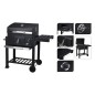 ProGarden Barbacoa con ruedas mediana negro