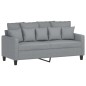 vidaXL Sofá de 2 plazas de tela gris claro 140 cm vidaXL Sofá de 2 plazas de tela gris claro 140 cm