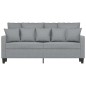 vidaXL Sofá de 2 plazas de tela gris claro 140 cm vidaXL Sofá de 2 plazas de tela gris claro 140 cm