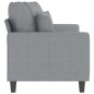 vidaXL Sofá de 2 plazas de tela gris claro 140 cm vidaXL Sofá de 2 plazas de tela gris claro 140 cm