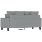 vidaXL Sofá de 2 plazas de tela gris claro 140 cm vidaXL Sofá de 2 plazas de tela gris claro 140 cm