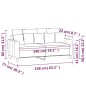 vidaXL Sofá de 2 plazas de tela gris claro 140 cm vidaXL Sofá de 2 plazas de tela gris claro 140 cm