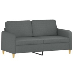vidaXL Sofá de 2 plazas de tela gris oscuro 140 cm