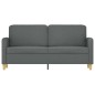 vidaXL Sofá de 2 plazas de tela gris oscuro 140 cm vidaXL Sofá de 2 plazas de tela gris oscuro 140 cm