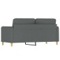 vidaXL Sofá de 2 plazas de tela gris oscuro 140 cm vidaXL Sofá de 2 plazas de tela gris oscuro 140 cm